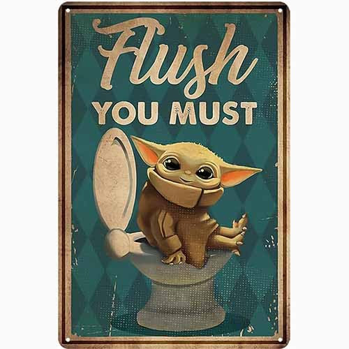 Cartoon Cartel Chapa Baño Metal Vintage, Retro Arte Mural Colgante Hierro Pintura Póster, Anime Letrero Pared Dibujos Animados para Hogar Baño Decoraciones Pared Decora Patrón Monstruo Wall Door Sign