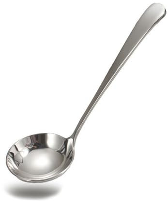 Louche à soupe en acier inoxydable - Louche à soupe - 20 cm - Louche de service pour soupes et ragoûts - Cuillère à sauce pour hôtel, maison, restaurant, cuisine - Argent