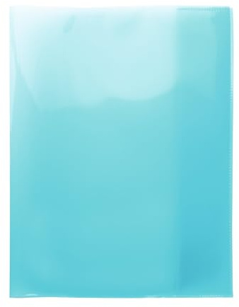 HERMA 19627 Heftumschläge Quart Transparent Türkis, Hefthüllen aus strapazierfähiger, abwischbarer und extra dicker Polypropylen-Folie, durchsichtige Heftschoner Set für Schulhefte, farbig