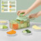 Kitchen Cheese Grater & Lemon Zester - Multifunctional Grater - 6 in 1 Cutting Tools, Round Vegetable Chopper Vegetable Chopper Food Vegetable Chopper with Container