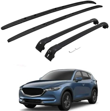 Auto Dachträger Dachgepäckträger 4Pcs Für Mazda Für CX-5 Für CX5 2017 2018 2019 2020 2021 Dach Schiene Rack Abschließbare Quer Bar Querlatte