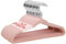 Wellong Kinderkleiderbügel, 28 cm Baby-Samtbügel mit 360°-Drehhaken, rutschfeste Kleiderbügel Samt, platzsparende Kleiderbügel für Säuglinge und Kleinkinde, 32 Stück Rosa
