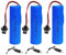 3Pcs 3.7V 800mAh Li-ion Battery Pack RC Replacement Rechargeable 14500 Battery Pack With SM-2P USB Charger Cable for Toys,Drone,Remote Control Car Accessory