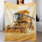 AAPZY Kuscheldecke Flanell Flannel 3D Decke Gedruckte Fleecedecke Weich Wohndecke Tagesdecke Sofadecke Traktor Decke Sofa & Bett （150×200cm）