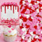 Lozadia 100g Edible Heart Sprinkle Of Sugar Cake Sprinkles, Edible Cake Decorations, Heart Sprinkles for Cupcake Cakes Sprinkle On Birthday Wedding Party (White Pink Red Mix)