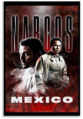 ZCHLATGDE Narcos Mexico Tv Fanart Poster Dekorative Malerei Leinwand Wandkunst Wohnzimmer Poster Schlafzimmer Malerei,Wandkunst Bilddruck Moderne Familienzimmer Dekor 12x18inch(30x45cm)