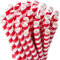 Jumbo Paper Straws, 9mm x 230mm, Red and White Striped, Pack of 200