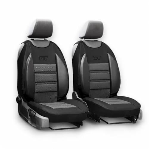 XTRM-CAR Sitzbezüge GT Ergonomic für C-MAX - Hochwertige Autositzbezüge - 2 STK - GT SCHWARZ