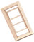 Abaodam 1:12 Dollhouse Wooden Window Craft Decorative Doll Furniture Playhouse Window Frame Simulation Design for Boys and Girls' Room Decor