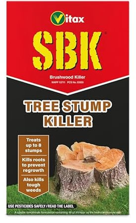 SBK Tree Stump Killer – 250ml Concentrate | Glyphosate-Free Stump & Root Killer for Tree Stumps, Woody Weeds & Saplings | Prevents Regrowth | Safe for Grassland & Non-Crop Areas