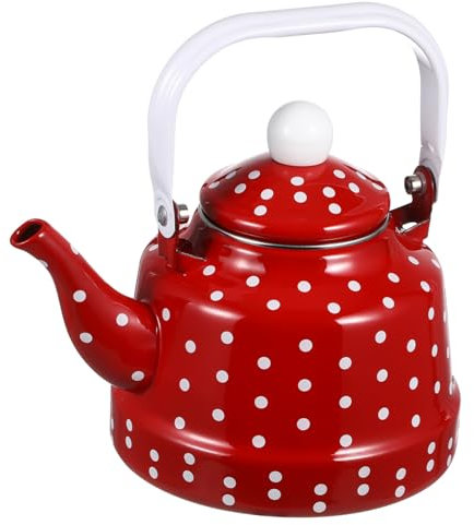 LIFKOME Bouilloire Émail Pour Cuisinière Avec Bec Verseur Large Résistante Chaleur Pour Théière