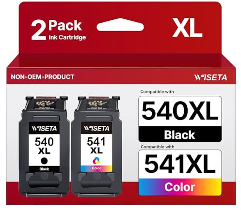 PG-540 XL CL-541 XL patronen für Canon druckerpatronen 540 541 Kompatibel Multipack Tintenpatrone für Pixma TS5150 MG3650 MG3600 MG4250 MX475 MX375 MX535 MG3150 MG3500 patronen (1 Schwarz, 1 Farbe)