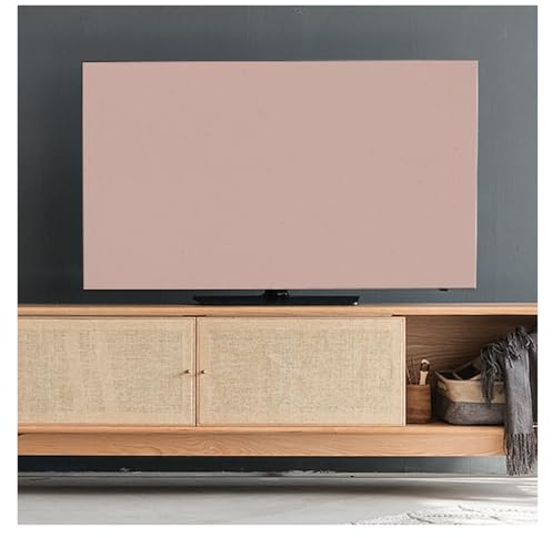 Universal TV protective cover, TV cover, 32-75 inch TV cover, protective cover for TV, TV dust cover made of fabric, for TV and monitor 32 to 75 inches, elastic(Pink,75in)