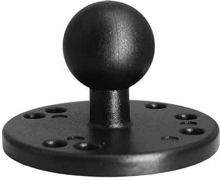 AGEofDMS 1 Zoll/B-Größe / 25mm Kugelhalterung aus Aluminiumgusslegierung, AMPS-Loch-Rundplattenbasis, Kompatibel mit RAM Mounts und Doppelsockelarm