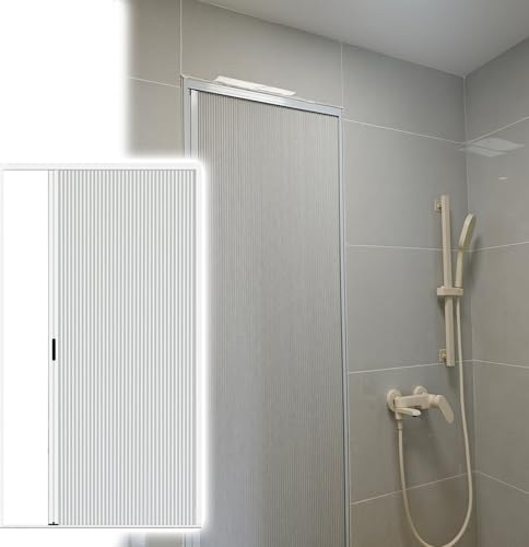 Falttüren Falttüren Badezimmer Weiß Wabenfalttür 60 80 100 130 150 170 Cm Breit, Unsichtbare Raumtrennung, Falttür Für Küche/Büro/Wohnung/Restaurant(120x200cm)