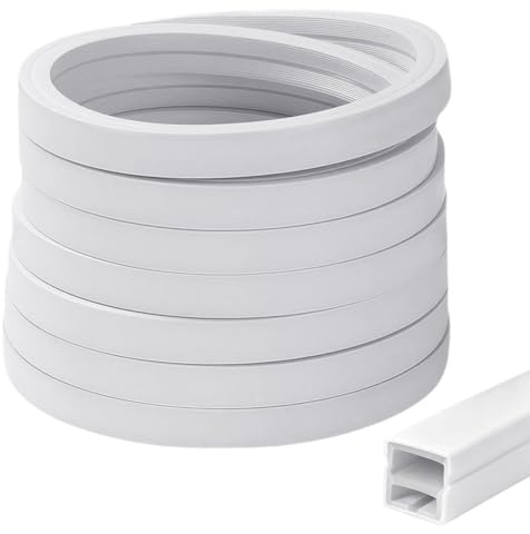 LOMUG LED Profil Silikon, Wasserdicht Led Strip Abdeckung 12×12mm für LED Streifen bis 9mm, Flexibler LED Strip Diffusor Kürzbar für Decke Wand TV Akustikpaneel Beleuchtung(Weiß, 6M)