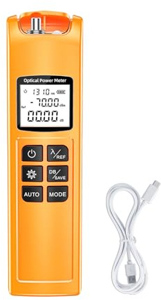 Generico Testeur de câble à fibre optique,Avec lumière LED et batterie rechargeable, outil pour réseaux | Compteur de puissance optique avec testeur de câbles,Test et maintenance pour FTTH CATV Data