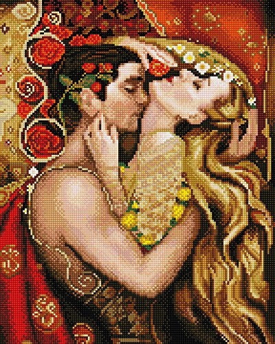 GMMH Diamond Vollbedeckung mit Holzrahmen Painting Set Bild 40 x 50 Diamant Malerei Stickerei Handarbeit Basteln Mosaik Steine Blumen Korb Haus am Bach (GJ481)