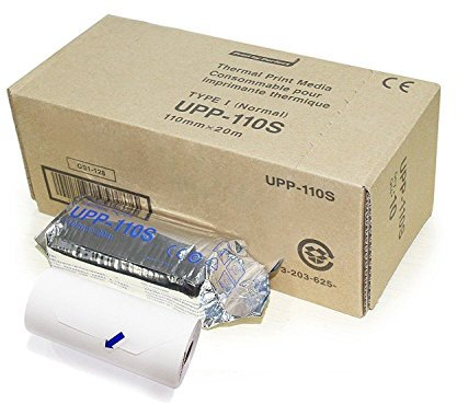 UPP-110S Lot de 10 rouleaux de film thermique pour vidéo Sony Pinter Noir et blanc 110 mm x 20 m