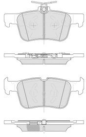 Borg & Beck BBP2505 Rear Brake Pads To Fit Ford Mondeo V 09/14-