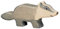 cama24com Holztiger Dachs Holzfigur Holzspielzeug Wald- und Wiesentiere mit Palandi® Sticker