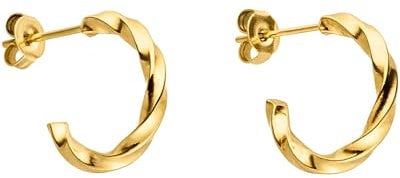 PURELEI® Kelani Creole Ohrringe (Gold) – Damenohrringe aus langlebigem Edelstahl – Wasserfeste Ohrringe Damen – 1,5 cm Durchmesser – Modeschmuck für deinen individuellen Look