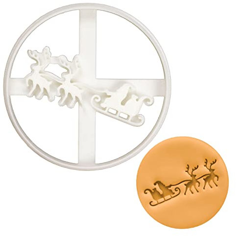 Weihnachtsmann und Rentier Ausstechform, 1 Teil