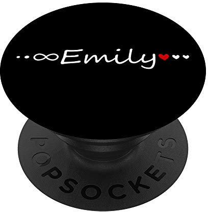 Emily Name Vorname Unendlichkeitssymbol Geschenkidee Design PopSockets PopGrip: Ausziehbarer Sockel und Griff für Handys/Tablets mit Tauschbarem Top