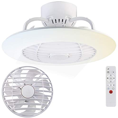 Sichler Haushaltsgeräte LED Lampe mit Ventilator: 2in1-Deckenleuchte & Ventilator mit Fernbedienung, CCT-LEDs, Ø 30 cm (Deckenventilator, Deckenlampe, Wohnzimmerleuchten)