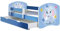 ACMA Kinderbett Jugendbett mit Einer Schublade und Matratze Blau mit Rausfallschutz Lattenrost II 140x70 160x80 180x80 (26 Elefant, 180x80 + Bettkasten)