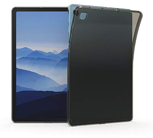 kwmobile Hülle kompatibel mit Samsung Galaxy Tab S6 Lite (2024/2022/2020) Hülle - weiches TPU Silikon Case transparent - Tablet Cover Schwarz Transparent