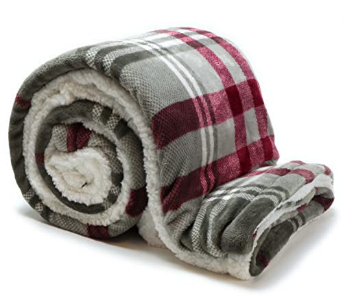 Unique Living Kuscheldecke Larsson 150 x 200 cm, Grey-Red
