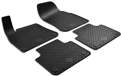 WALSER DirtGuard Gummi Fussmatten Auto für Porsche Cayenne (9YA) 2017-Heute, VW Touareg (CR7) 2017-Heute, 100% passgenaue Auto Fußmatten, robuste Universal Fußmatte Auto, Gummimatten Auto