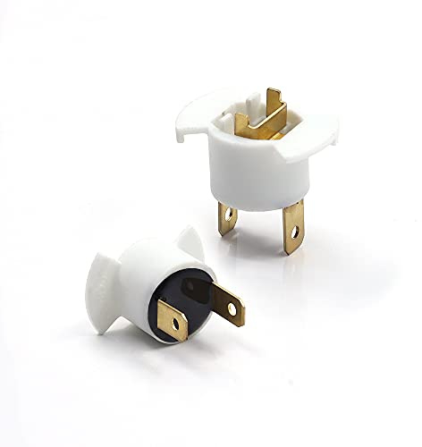 Biqing H1 Halogen-Scheinwerfer-Fassung, H1 Scheinwerfer-Lampenfassung, Adapter, kompatibel mit H-onda CR-V P-relude A-cura, 2 Stück