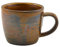 Genware Terra - Juego de 6 tazas de café (porcelana, cobre rústico, 90 ml), color cobre