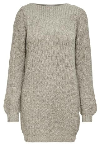 JDY Womens Jdywhitney Megan L/S Boat Dress KNT Noos Dress, Cement, XL