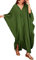 Bsubseach Women Casual Kaftan Batwing Sleeve Plus Size Swimsuit Cover Up Maxi Beach Dress Army Green