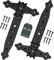 KOTARBAU® 2er Set Kreuzgehänge Schwarz 200 mm Ladenband Scharnier Schwarz Band Torbeschlag Holzverbindung Werfgehänge Pulverbeschichtet Türscharnier Aussen Tor Scharniere Torbänder