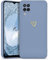 Lafunda für Samsung Galaxy A12 Hülle,Hanyhülle für Samsung M12 Case UltraDünn Silikonhülle süß Liebesherz Schutzhülle stoßfest mit Fallschutz Cover für Samsung Galaxy A12/M12 Blau