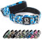 TSPRO Taktisches Hundehalsband, Verstellbares Halsband Hund mit Metallschnalle und Flicken, Haltbar und Dick, für Große bis Extra Große Hunde (Camo Blau L/XL)