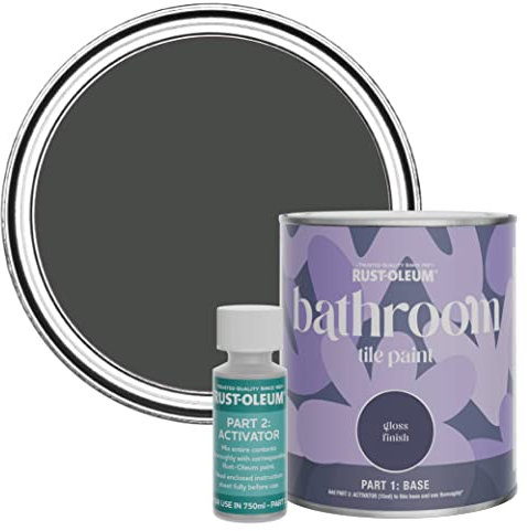 Rust-Oleum Green Water-Resistant Bathroom Tile Paint in Gloss Finish - After Dinner 750ml