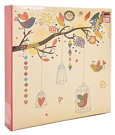 Arpan Extra-Large 3-Ring Binder Self Adhesive Photo Album 20/Sheets 40/Sides (Vintage Art)