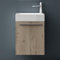 maimai Mobile Bagno Sospeso46x26x63cm, Mobile da Bagno con Cassetto Include Lavabo, Rovere Chiaro, Seria Pisa F161