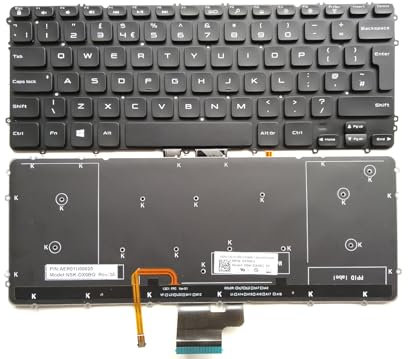 XINDIKBHUB Tastiera di ricambio per computer portatile retroilluminata UK per tastiera Dell XPS 15 9530 Precision M3800 3H5CJ 03H5CJ
