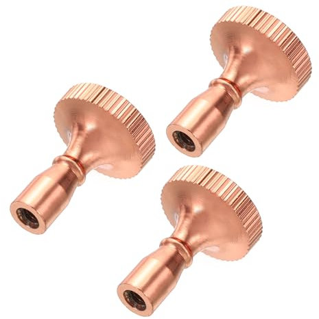 sourcing map Lamp Turn Switch Knob On/Off Replacement Twist Knobs Extension 20mm Length for Lamp Socket, Rose Gold Pack of 3