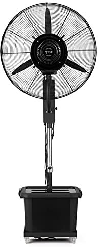 DLAZUM Standventilator mit Sprühfunktion, 3 Ventilatorgeschwindigkeiten, Standventilator mit Standfuß, 55/71/81 cm Durchmesser, 42 l Wassertank, verschiedene Sprühstärken, höhenverstellbar, für ind