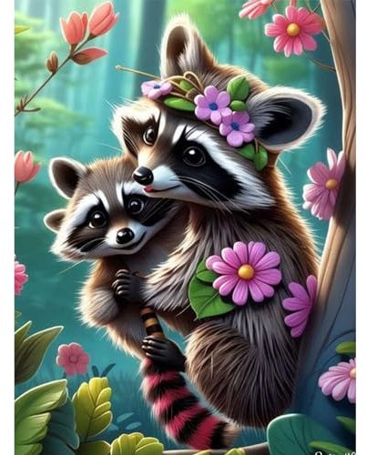 MAXBYE Koala DIY Diamond Painting Set für Erwachsen, 5D Blume Diamant Painting Bilder Kinder, Diamond Art Painting Kit für Home Wand Décor 30x40cm