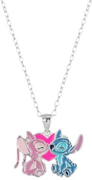 Disney Lilo & Angel Halskette aus Sterlingsilber für Mädchen, 45 cm
