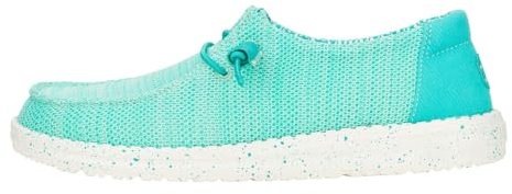 HEYDUDE Wendy Stretch Sox, Damenschuhe, Damen Slip-on Loafers, Bequem & Leicht, Keramik Blau, 42 EU