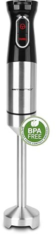 EMERIO Stabmixer mit kraftvollen 1000 Watt | Pürierstab (abnehmbar) und Messereinheit aus langlebigem Edelstahl | einstellbare Geschwindigkeit | BPA frei | TURBO Taste | ergonomisch | HB-132381